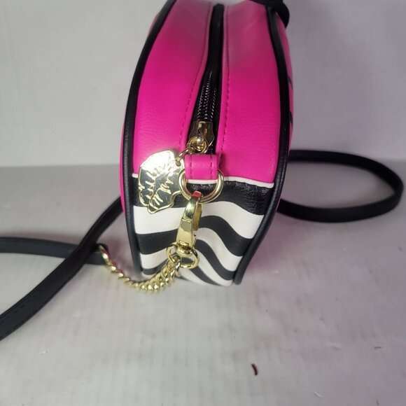 Luv Betsey by Betsey Johnson Fun Casual Pink Oval Football Crossbody Bag - Picture 8 of 13